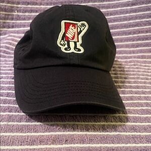 Nike Black Cap with Red Graphic